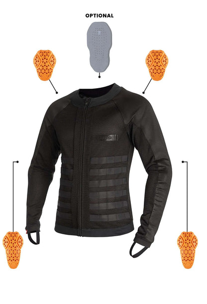 COMMANDO UH BLACK - Men's Light-Weight Motorcycle Jacket