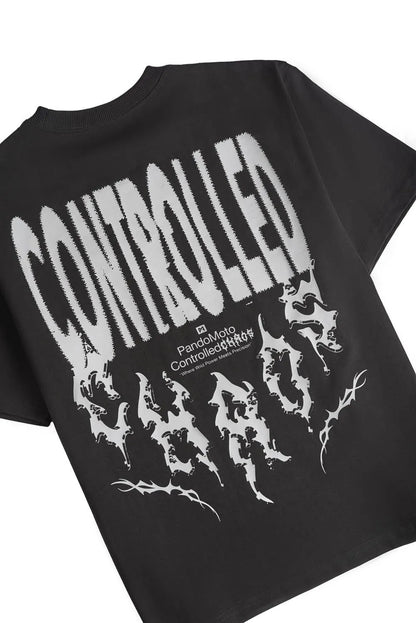 LUKE CONTROLLED CHAOS – oversized marškinėliai motociklininkams, unisex