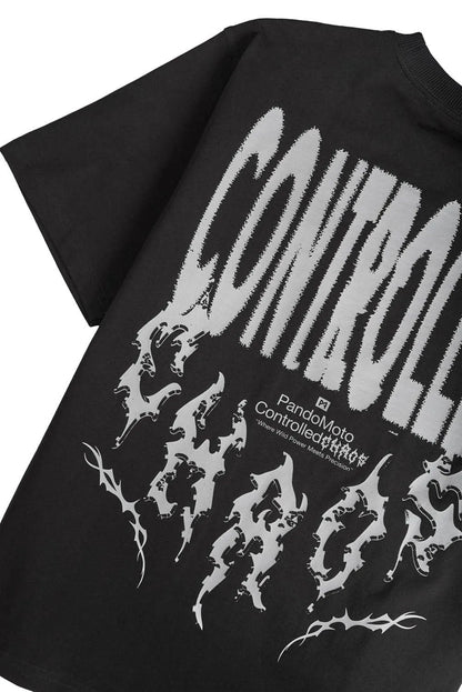 LUKE CONTROLLED CHAOS – oversized marškinėliai motociklininkams, unisex
