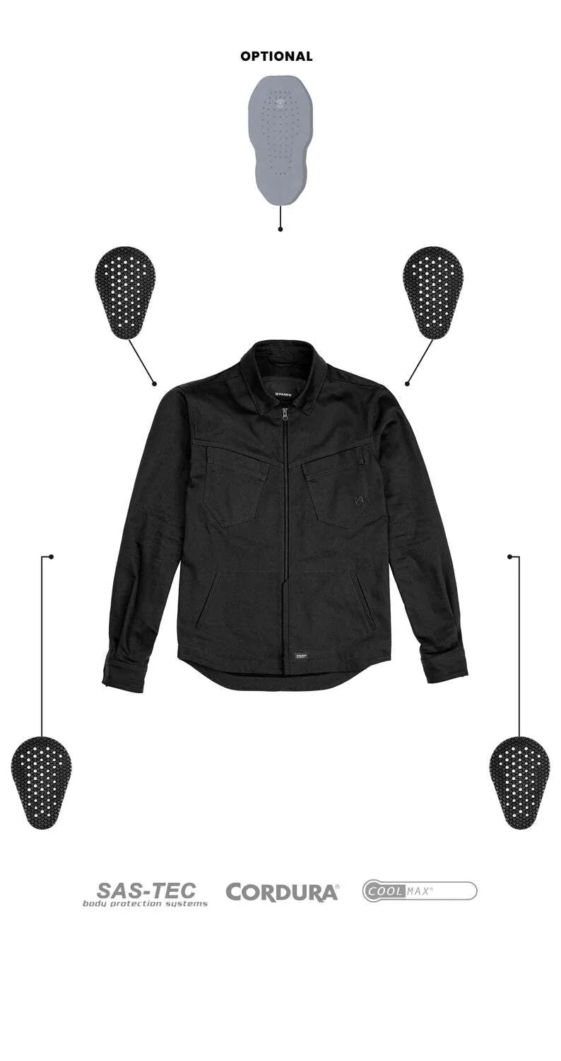 CAPO COR 03 – vyriški „Cordura®“ motociklininko marškiniai, slim fit