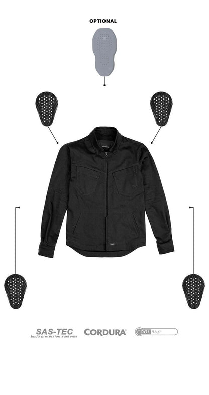 CAPO COR 03 – vyriški „Cordura®“ motociklininko marškiniai, slim fit