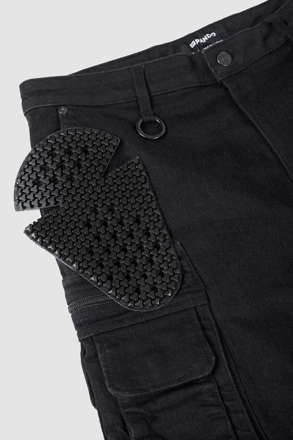 DESERT CARGO BLACK – vyriškos motociklininko kelnės „Cordura®“ chino stiliumi