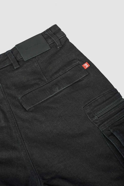 DESERT CARGO BLACK – vyriškos motociklininko kelnės „Cordura®“ chino stiliumi
