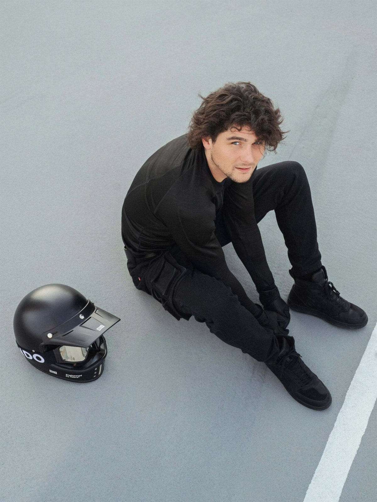 DESERT CARGO BLACK – vyriškos motociklininko kelnės „Cordura®“ chino stiliumi