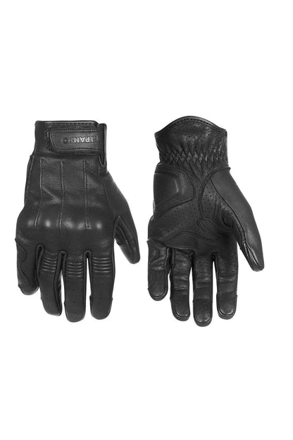 IVY BLACK - Leather Summer Motorcycle Gloves