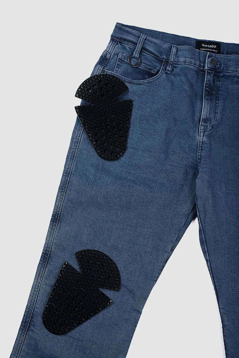 JAMES REGULAR BLUE – vyriški motociklininko džinsai, įprasto kirpimo, CORDURA®