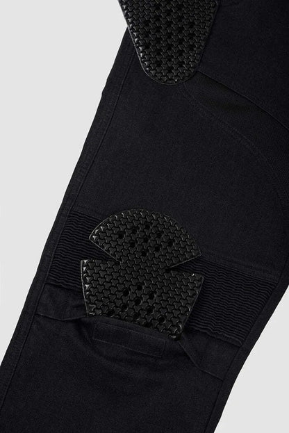 KARLDO SLIM BLACK – siauro kirpimo „Cordura®“ motociklininko džinsai vyrams