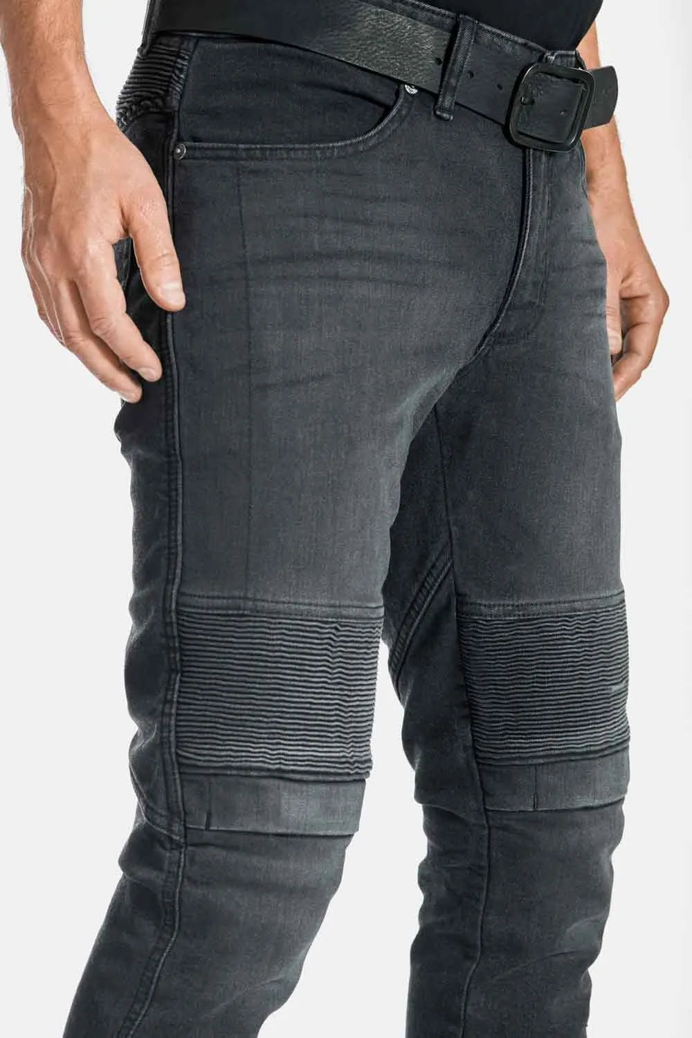 KARL DEVIL 9 – vyriški siauro kirpimo motociklininko džinsai iš Cordura®