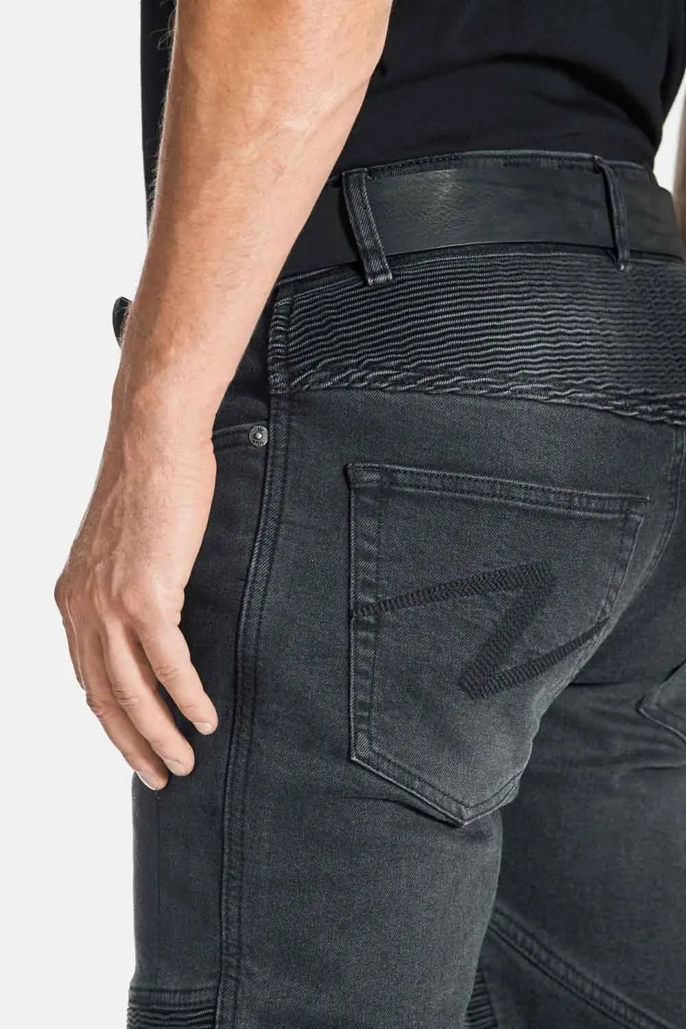 KARL DEVIL 9 – vyriški siauro kirpimo motociklininko džinsai iš Cordura®