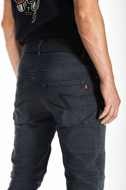 KARL DEVIL 9 – vyriški siauro kirpimo motociklininko džinsai iš Cordura®