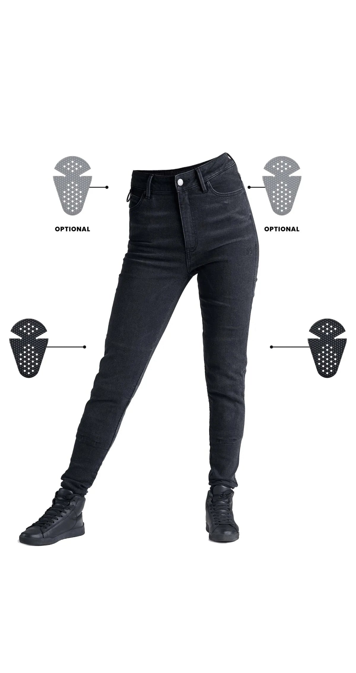 KUSARI COR 01 – moteriški siauro kirpimo Cordura® motociklininkės džinsai