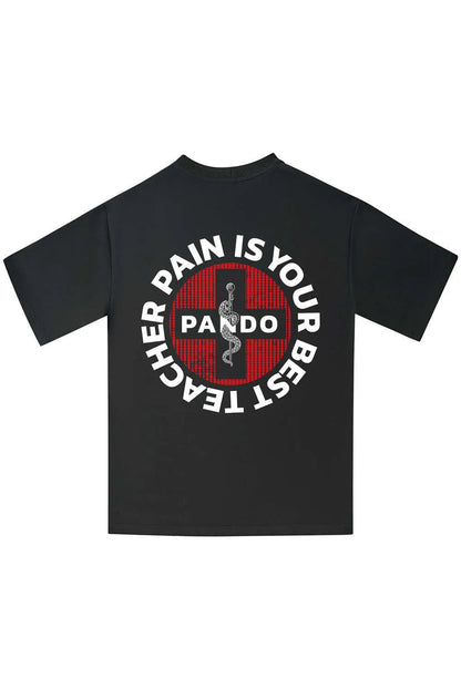 LUKE PAIN BLACK – oversized marškinėliai motociklininkams, unisex