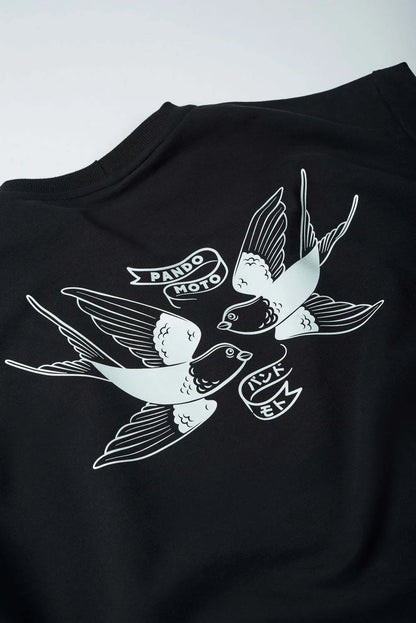 LUKE TOKYO BLACK – oversized marškinėliai motociklininkams, unisex
