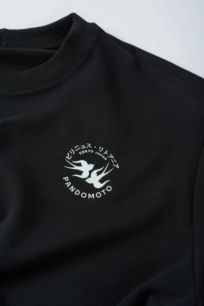 LUKE TOKYO BLACK – oversized marškinėliai motociklininkams, unisex