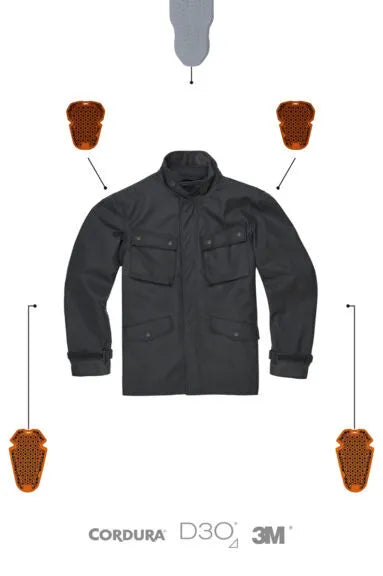 M65 WP JACKET BLACK – prigludusi neperšlampama motociklininko striukė