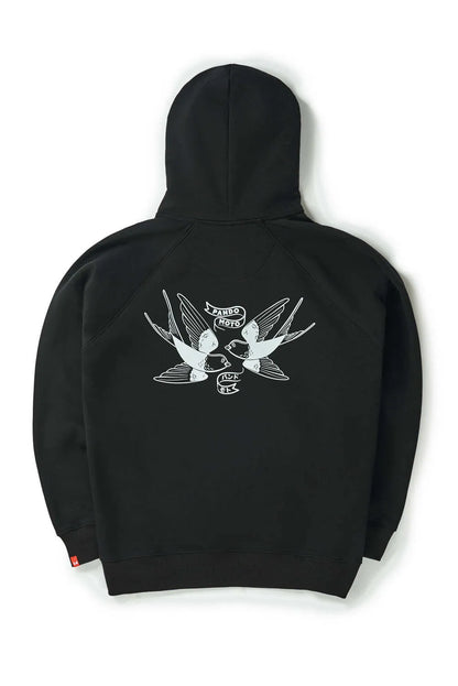 MAX TOKYO BLACK – laisvo kirpimo motociklininko džemperis su gobtuvu, unisex