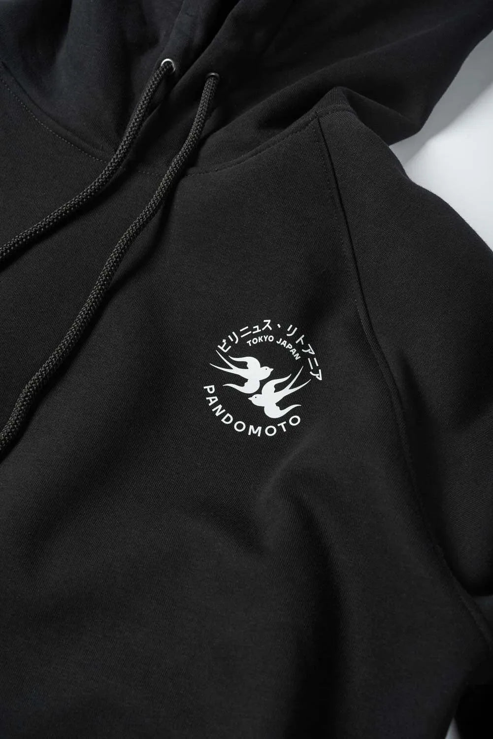 MAX TOKYO BLACK – laisvo kirpimo motociklininko džemperis su gobtuvu, unisex