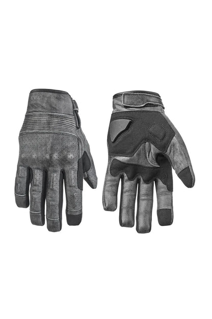 ONYX GREY - Leather Motorcycle Gloves