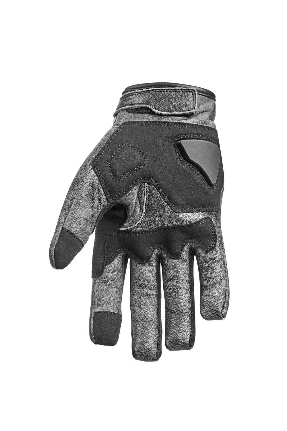 ONYX GREY - Leather Motorcycle Gloves