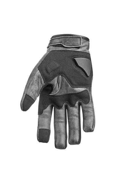 ONYX GREY - Leather Motorcycle Gloves