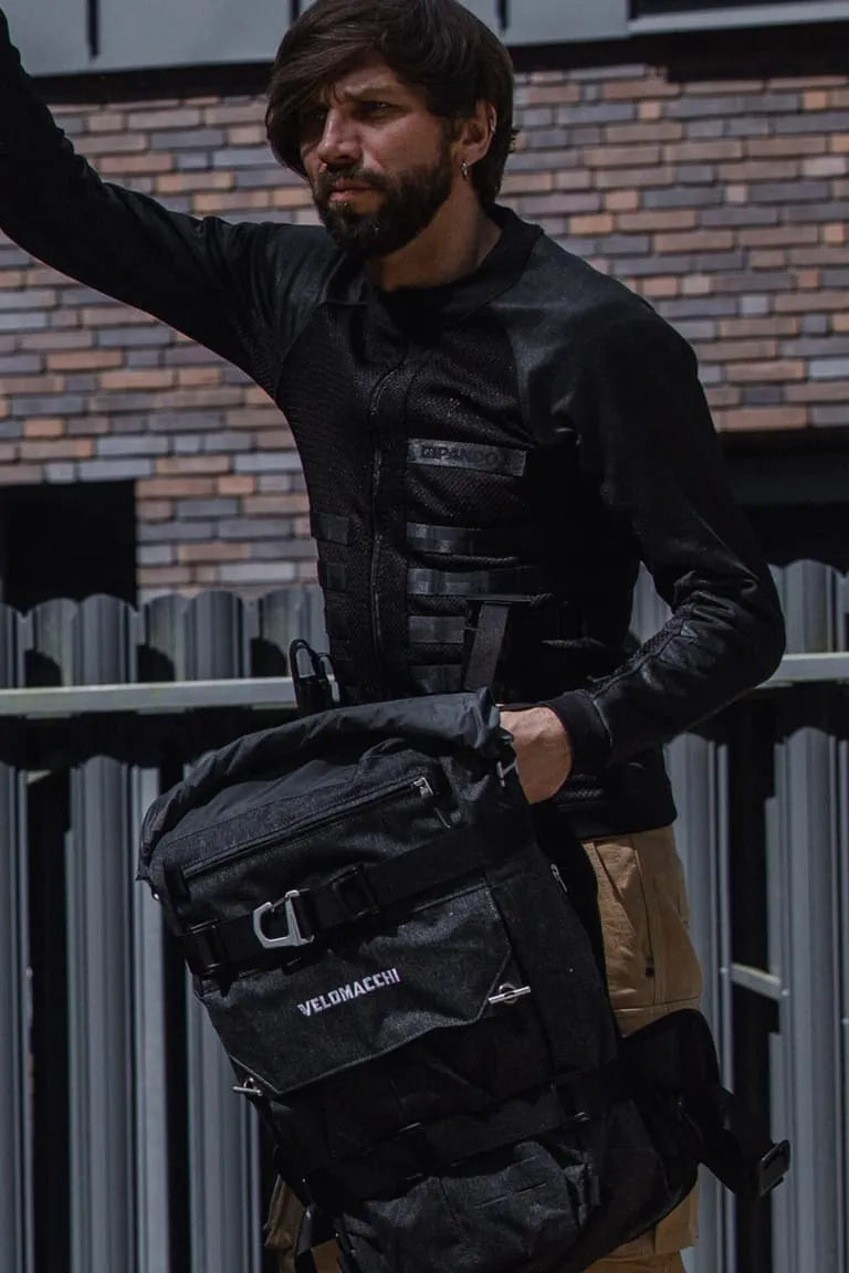 COMMANDO UH BLACK - Men's Light-Weight Motorcycle Jacket