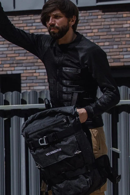 COMMANDO UH BLACK - Men's Light-Weight Motorcycle Jacket