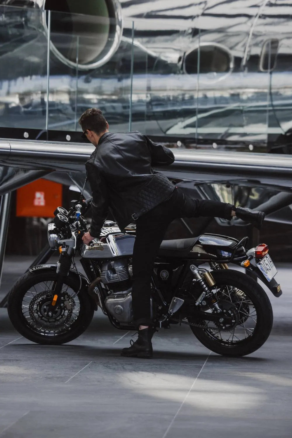 TWIN LEATHER JACKET BLACK - Men’s Leather Motorcycle Jacket