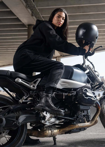 MILA CARGO BLACK – moteriški chino stiliaus „Cordura®“ motociklininkės džinsai