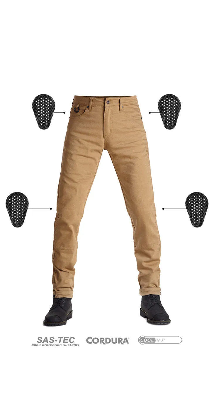 ROBBY SLIM BEIGE – Motorcycle Jeans Men's Slim-Fit Cordura®