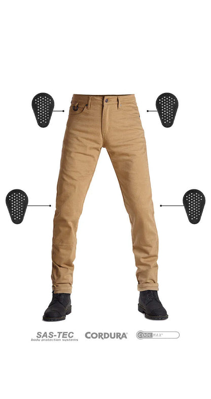 ROBBY SLIM BEIGE – Motorcycle Jeans Men's Slim-Fit Cordura®