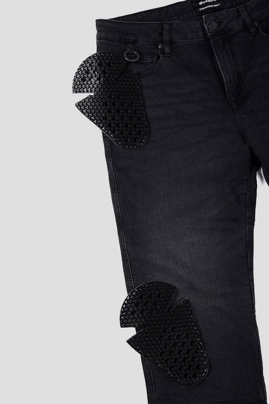 ROBBY SLIM BLACK – vyriški siauro kirpimo motociklininko džinsai iš Cordura®