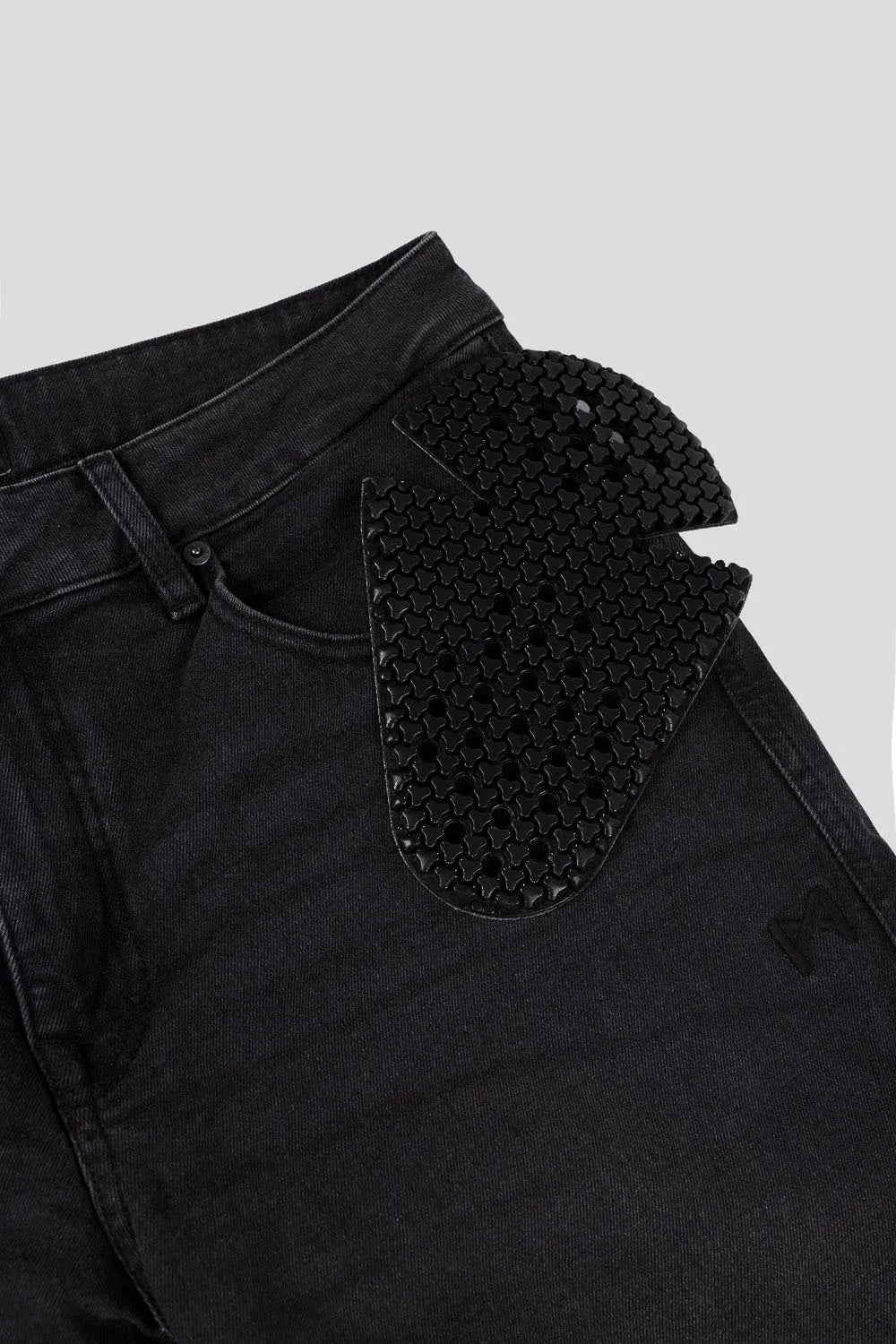 ROBBY SLIM BLACK – vyriški siauro kirpimo motociklininko džinsai iš Cordura®