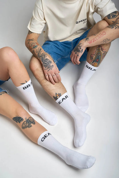 MOTORCYCLE SOCKS - White lifestyle socks GEAR