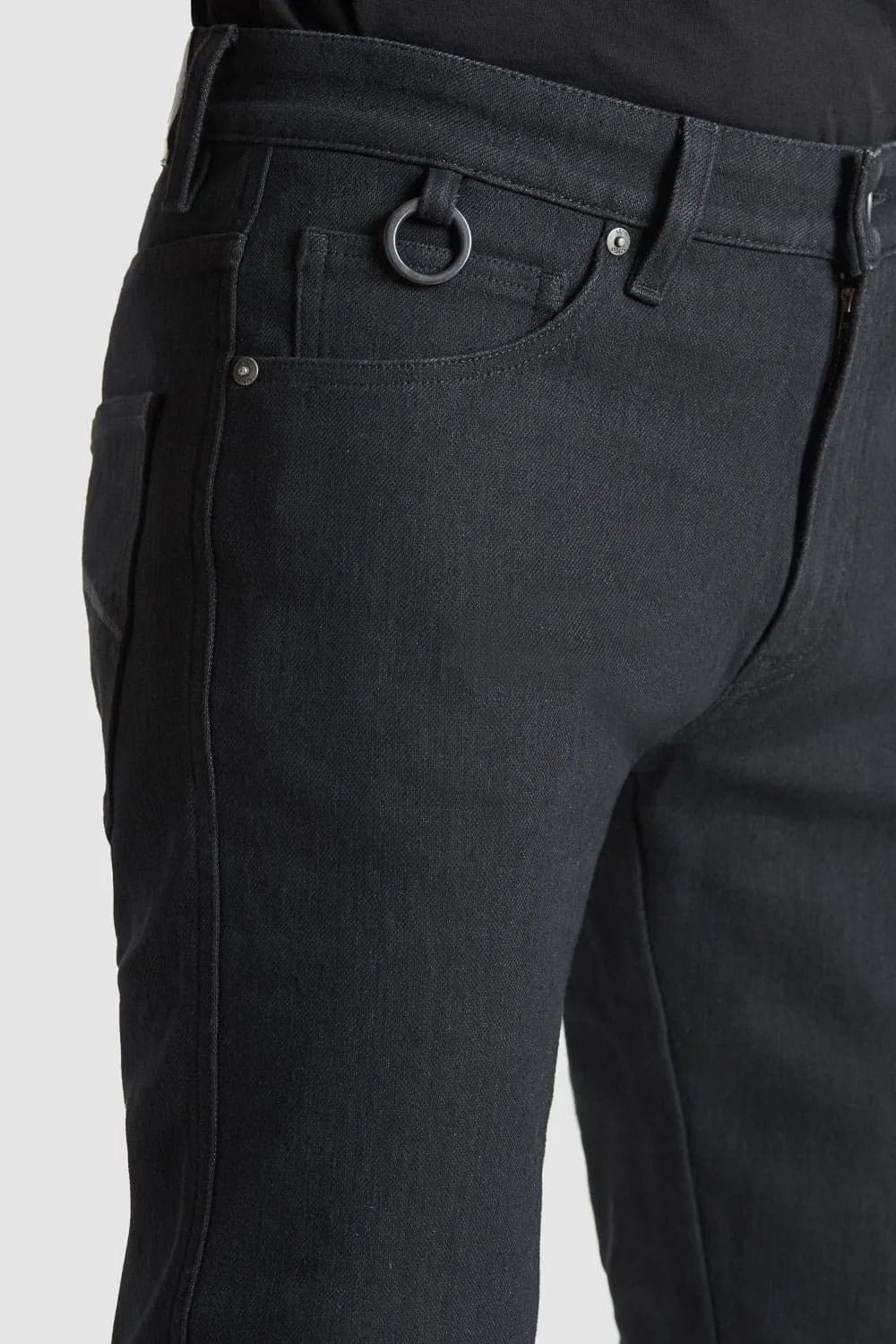 STEEL BLACK 02 – vyriški siauro kirpimo motociklininko džinsai iš Dyneema®
