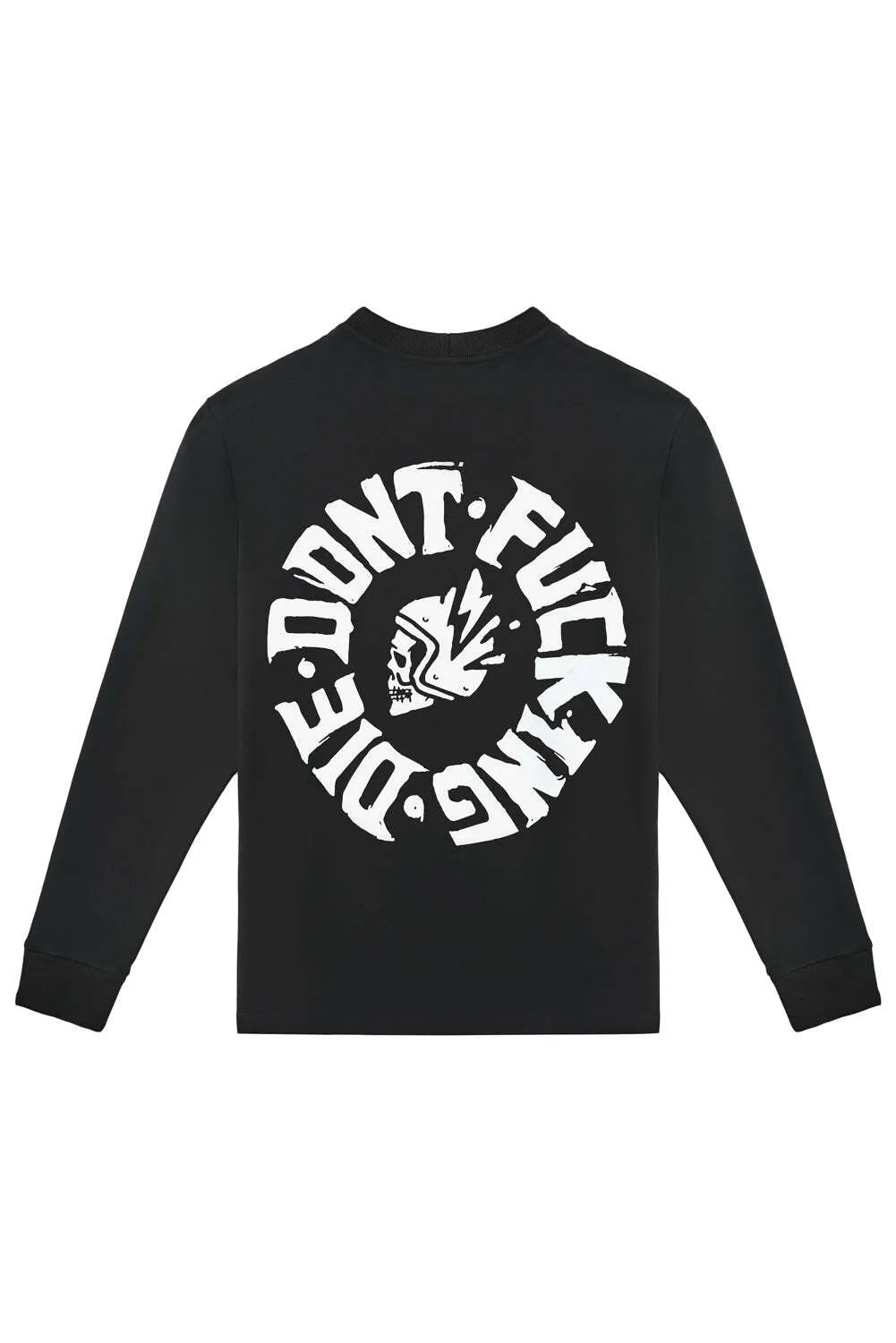 TOMMY DON'T DIE BLACK – oversized marškinėliai ilgomis rankovėmis, unisex