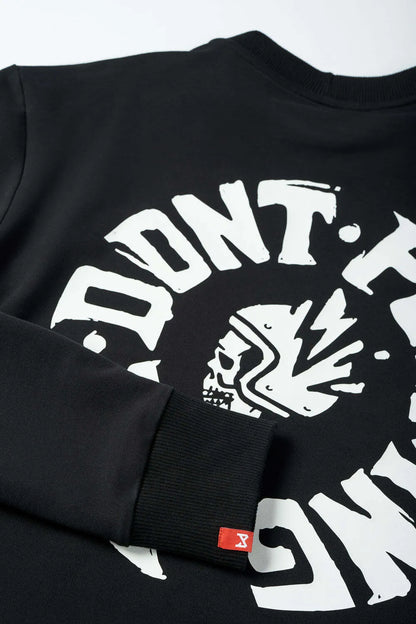 TOMMY DON'T DIE BLACK – oversized marškinėliai ilgomis rankovėmis, unisex