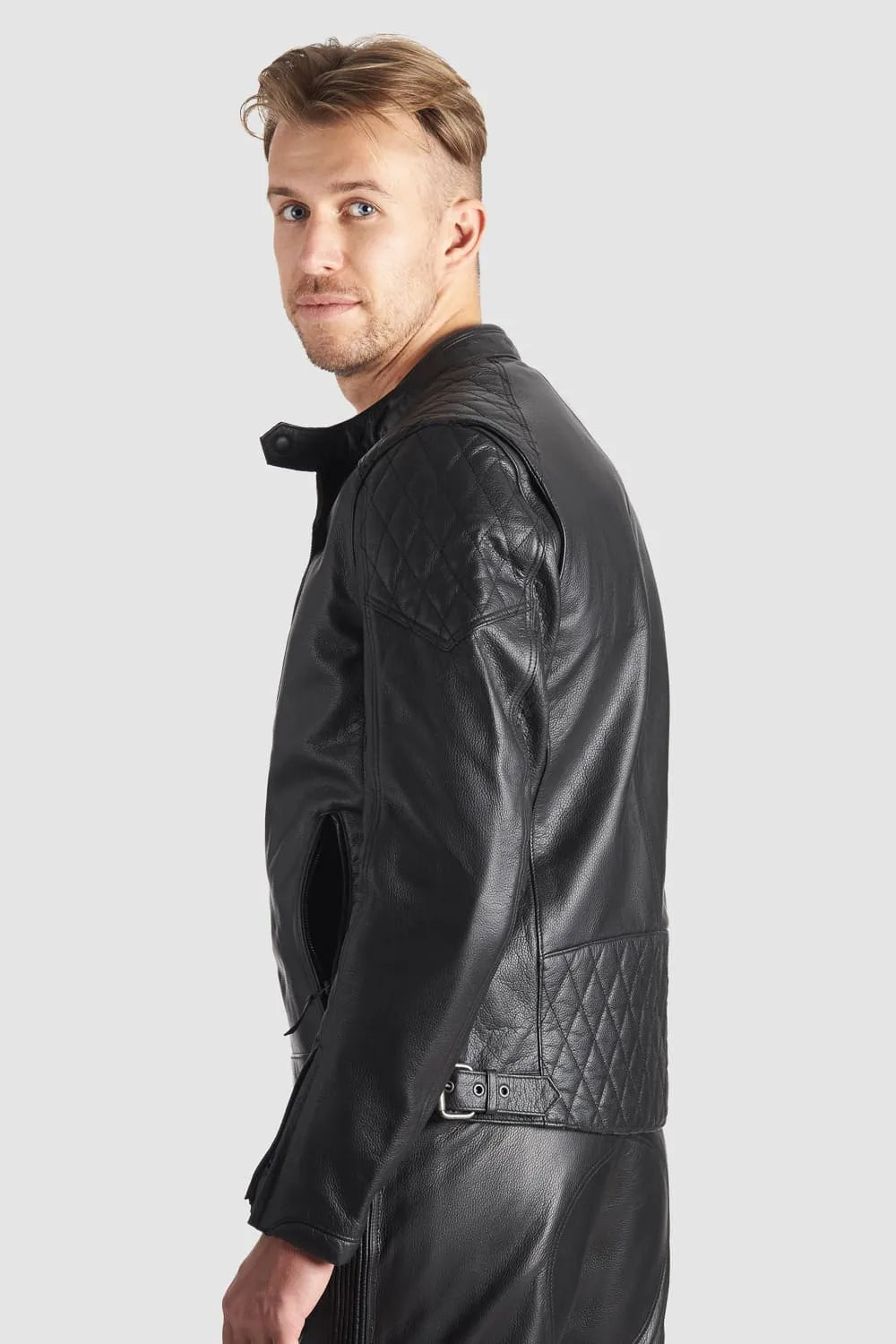 TWIN LEATHER JACKET BLACK - Men’s Leather Motorcycle Jacket