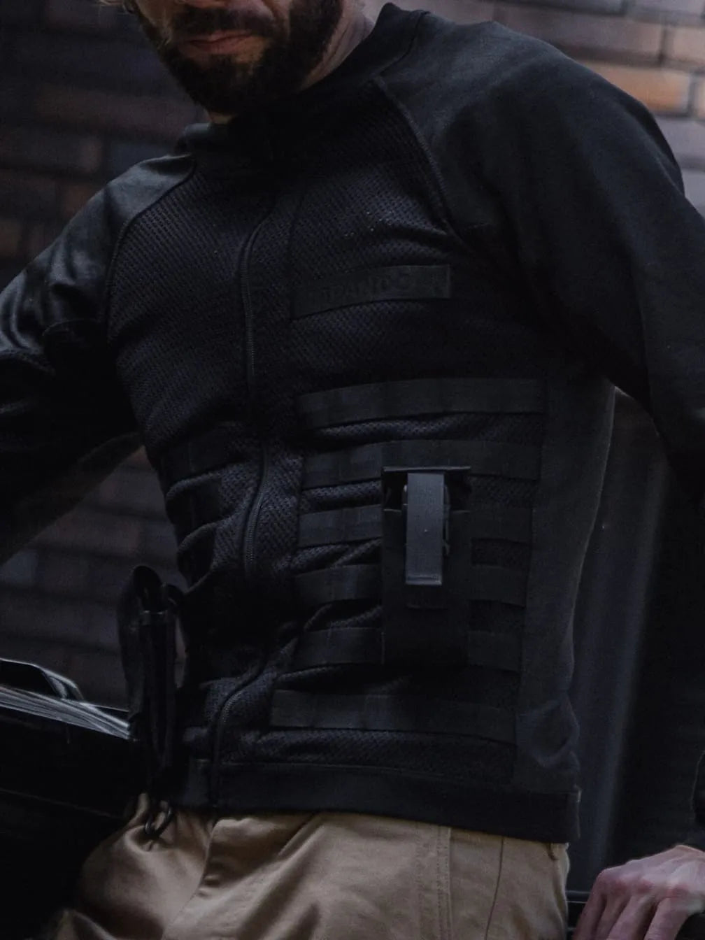 COMMANDO UH BLACK - Men's Light-Weight Motorcycle Jacket