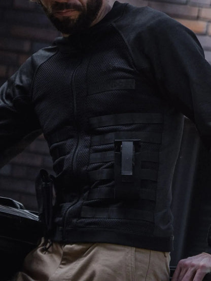 COMMANDO UH BLACK - Men's Light-Weight Motorcycle Jacket