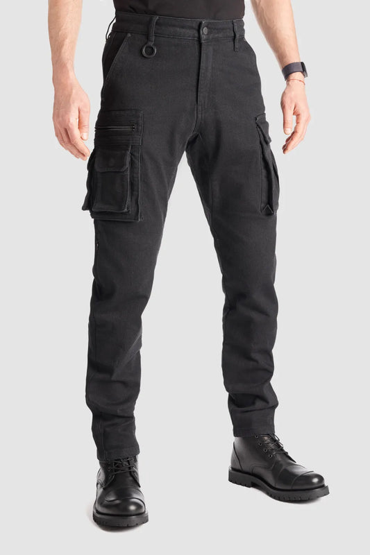 Pando Moto Desert Cargo Black – Motorcycle Jeans for Men with Chino Style Cordura®