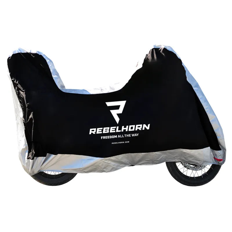 Motociklo uždangalas Rebelhorn Motorcycle Cover II Top Box Black/Silver