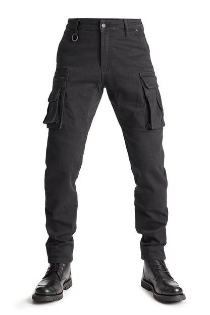 Pando Moto Desert Cargo Black – Motorcycle Jeans for Men with Chino Style Cordura®
