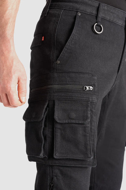 Pando Moto Desert Cargo Black – Motorcycle Jeans for Men with Chino Style Cordura®