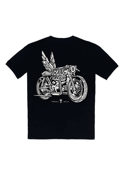 MIKE MOTO WING 1 – laisvo kirpimo unisex marškinėliai motociklininkams